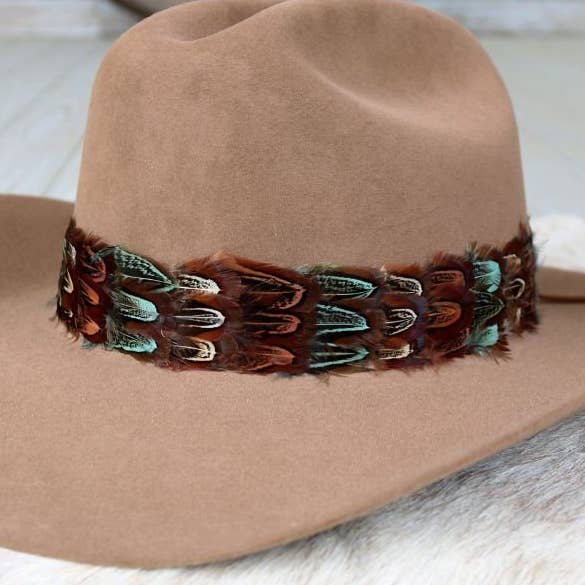Western Feather Hat Band - Riverbend for wholesale by Willow Lane Hat Co.