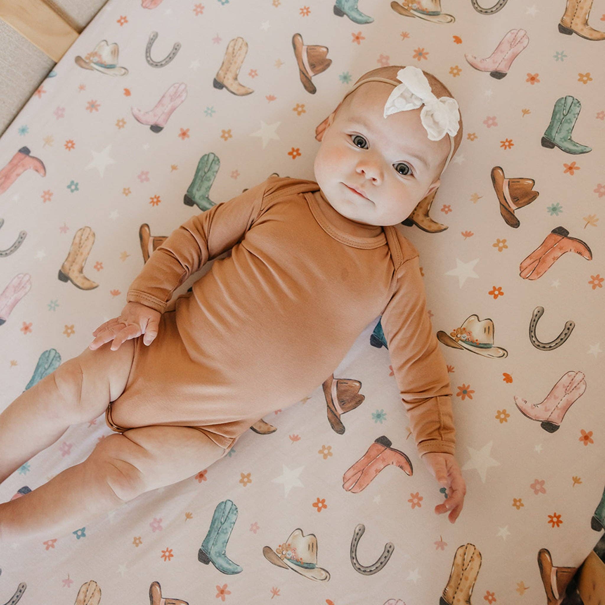 Copper Pearl - Wholesale Cot/Crib Sheets - Premium Knit Fitted Crib Sheet - Cheyenne3