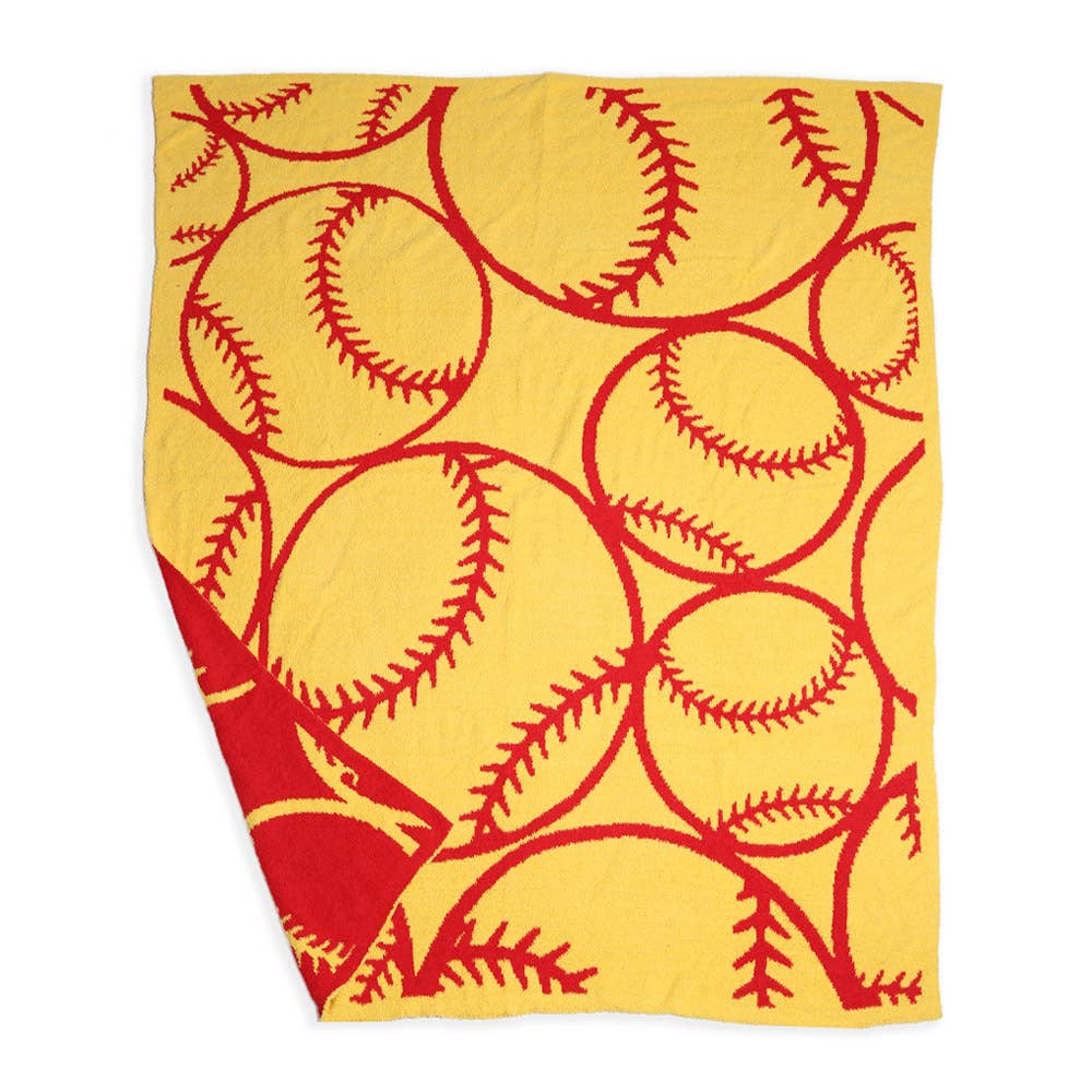 Sensibling Corp. - Vente Plaids - Couverture à motif de baseball réversible5