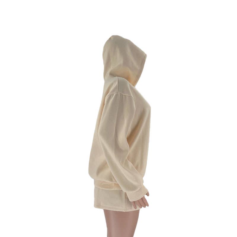 Rosa Clothing - Wholesale Lounge Set - Women's - basic loose hoodie & drawstring short 2 piece set27