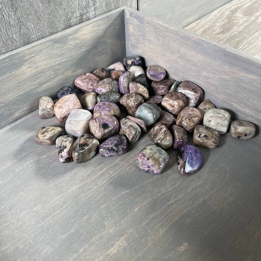 Keystone Crystals - Wholesale Spiritual Stone/Crystal - Charoite Tumbled Stones – 1LB Bulk Wholesale Lot1
