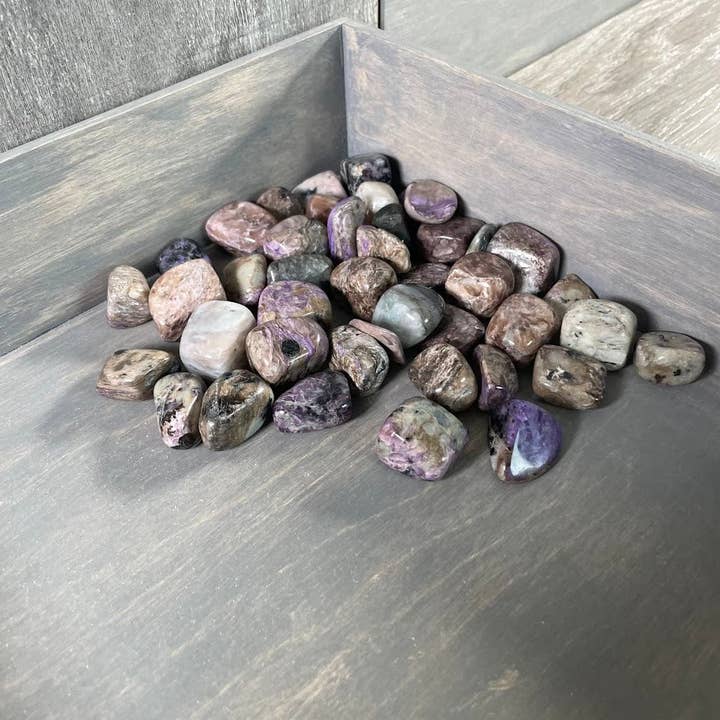 Keystone Crystals - Wholesale Spiritual Stone/Crystal - Charoite Tumbled Stones – 1LB Bulk Wholesale Lot1