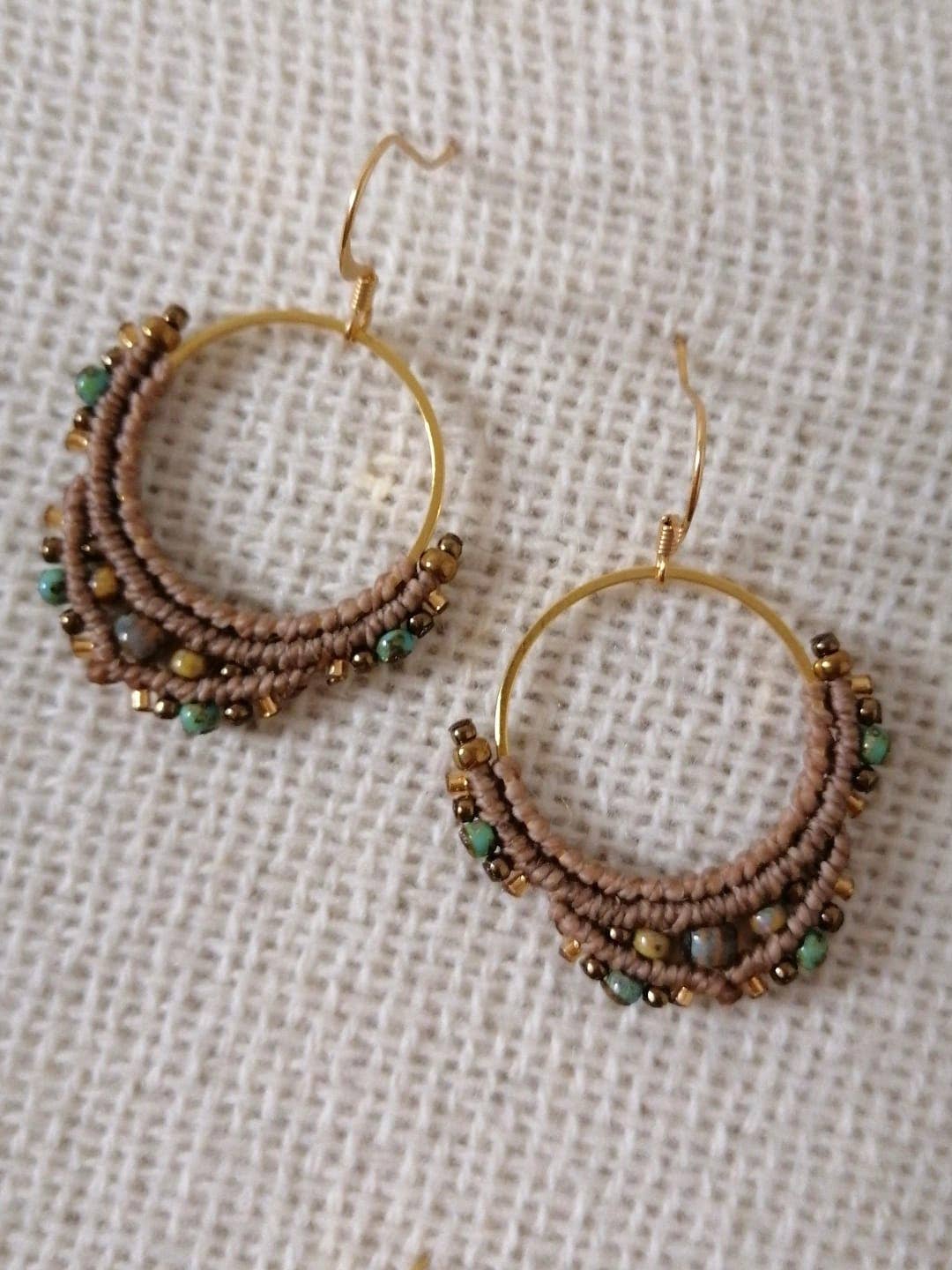 Wawilak - Vente Boucles d'oreilles pendantes - Lot BO-2 Boucles d'Oreilles Doré & Bleu3