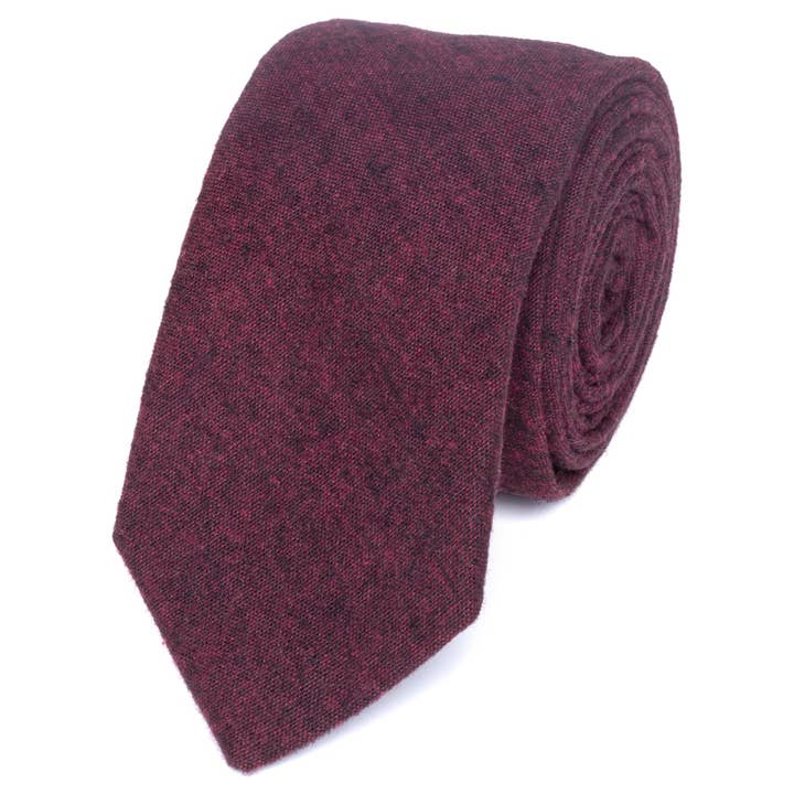 Emily Cotton Skinny Burgundy Tie for wholesale by Dickie Bow