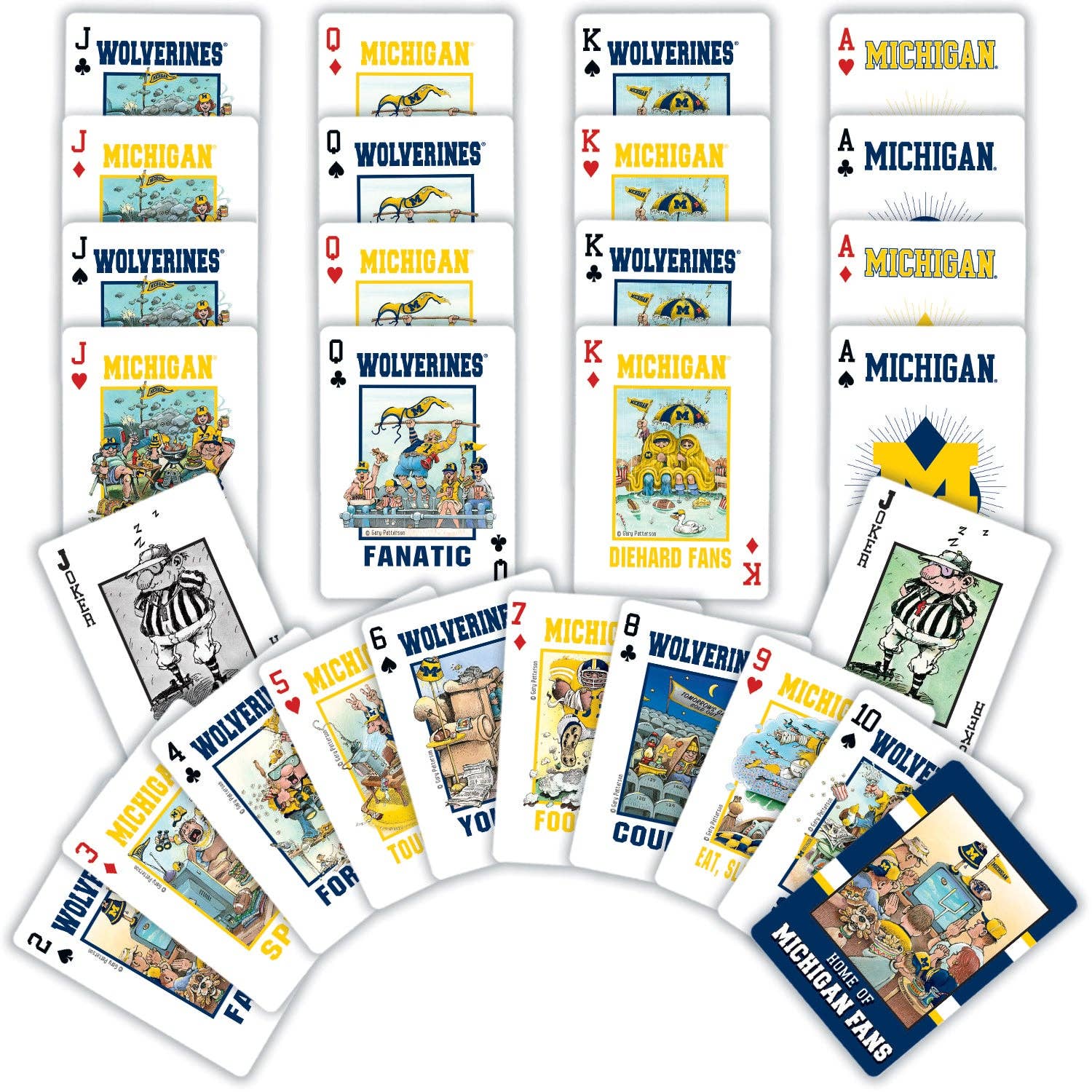 Masterpieces Puzzles - Wholesale Playing Cards - Michigan Wolverines Fan Deck Playing Cards1
