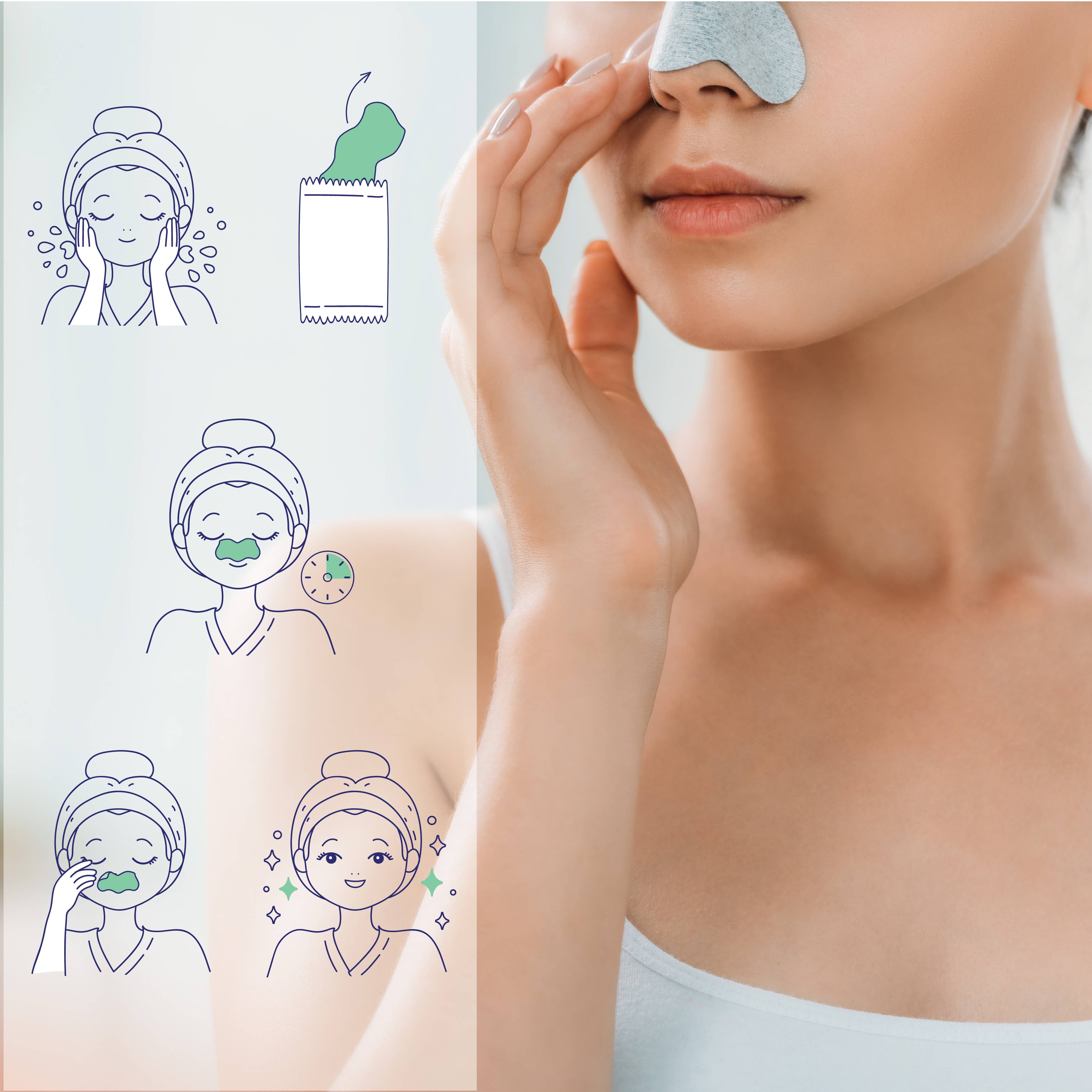 Dessin Studio - Vendita all'ingrosso Strisce per la pulizia dei pori - Strisce porose per affinare i pori ODB, 6 strisce3