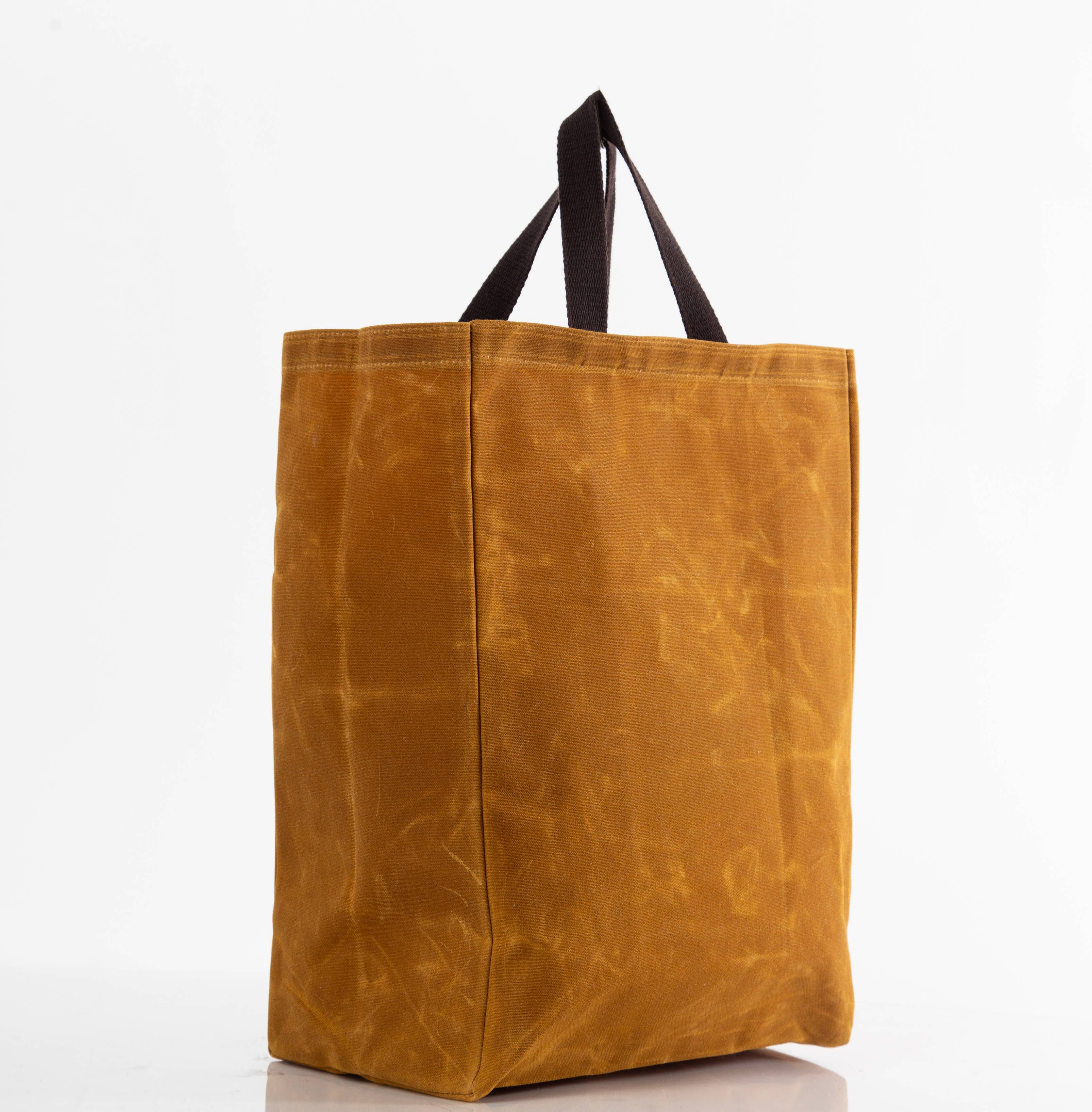 CB STATION - Wholesale Grocery/Shopping Bag - Waxed Canvas Market Tote7