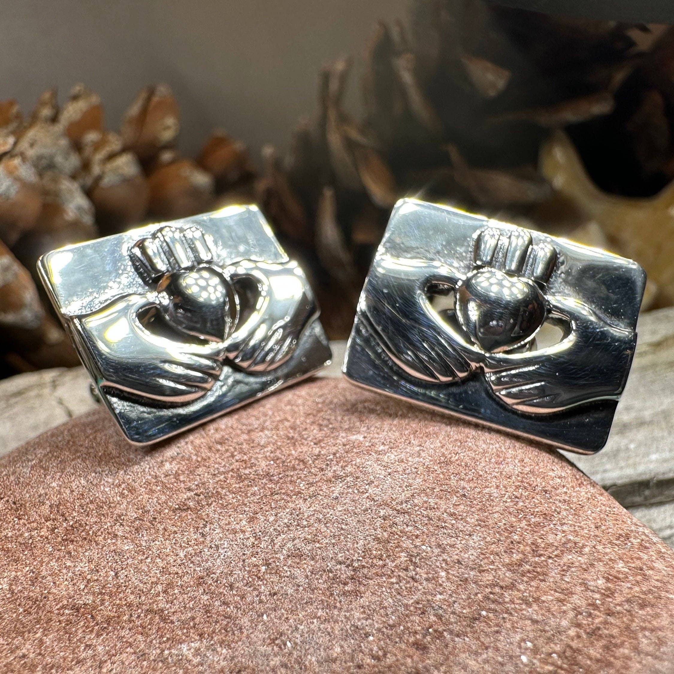 Celtic Crystal Designs Jewelry & Gifts - Wholesale Cufflinks - Traditional Claddagh Cuff Links2