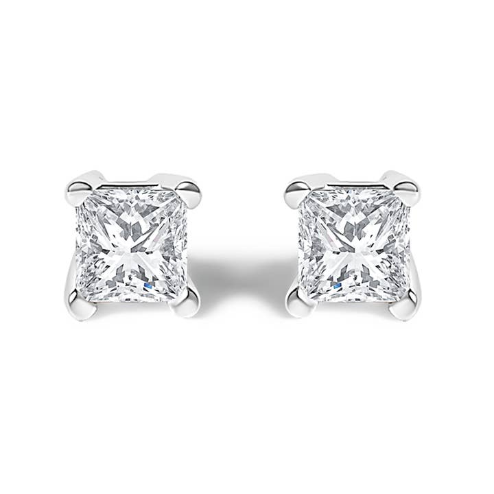 Sterling Silver 1/4 Cttw Diamond Solitaire Stud Earrings for wholesale by Infinite Jewels