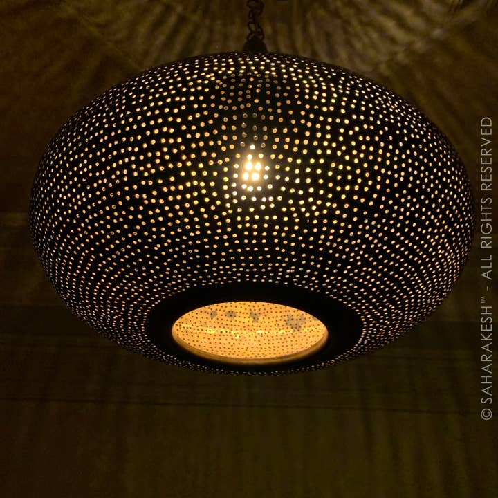 SaharaKesh – Engroshandel Lysekrone/pendellampe – Marokkansk pendellampe i håndlavet messing med bronzefinish7