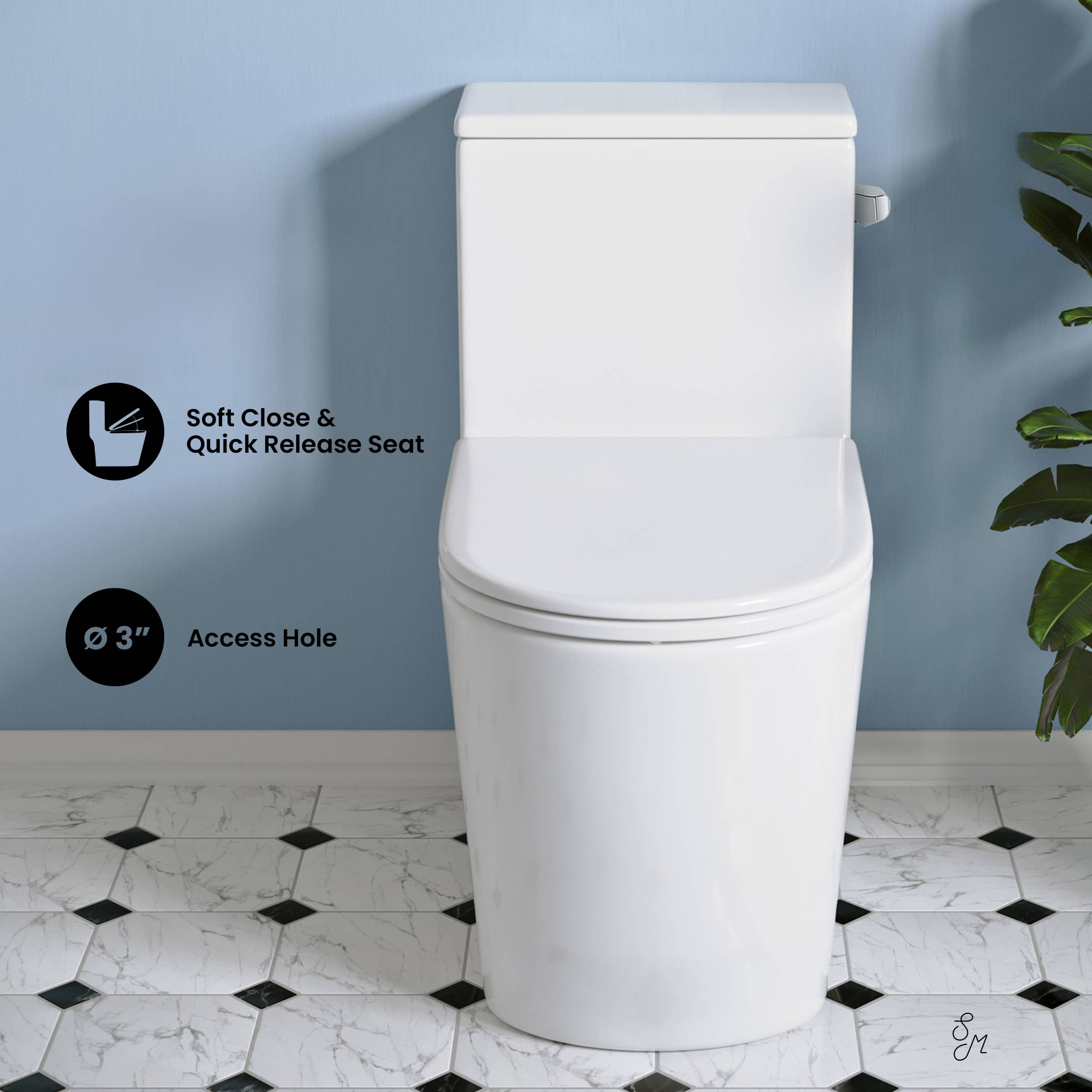 Swiss Madison - Wholesale  - Liberte 1-PC 12" 1.28 GPF Right Flush ADA Toilet in3