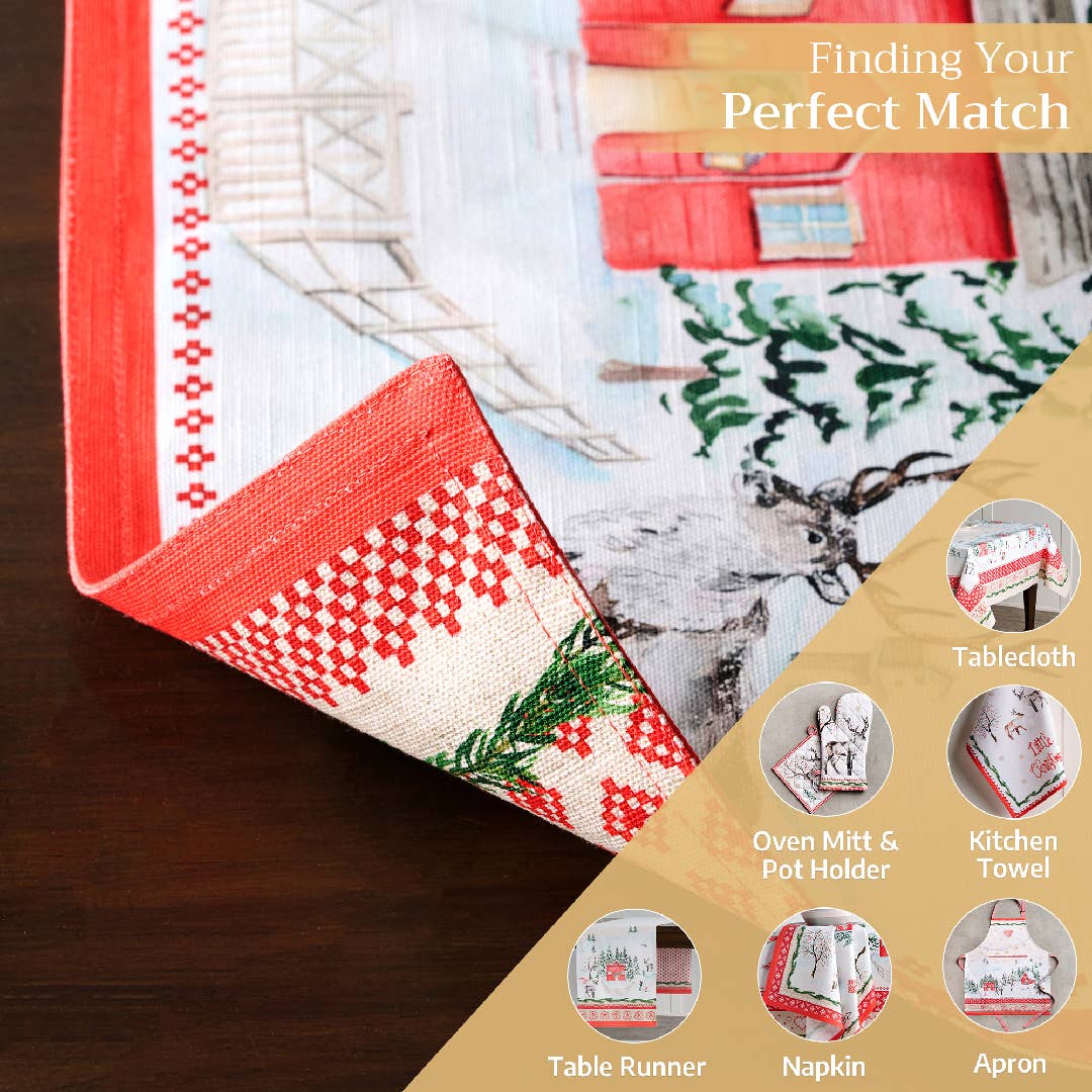 Maison d'Hermine - Design in Every Thread - Wholesale Placemat - Placemats 100% Cotton 13" x 19" - Set of 4 - Rural Christmas5