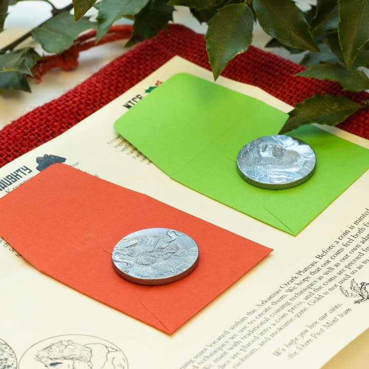Shire Post Mint - Wholesale Keepsake Coin/Token - Naughty or Nice Wax Seal Coin Set - Krampus and Santa1