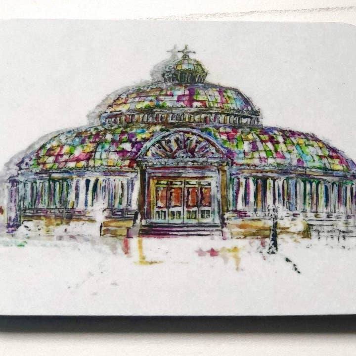 Palm House Coaster for wholesale by Grace Emily Design