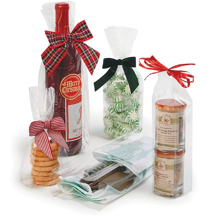 Clear 1.2 Mil Gusset Cellophane Bags for wholesale on Faire