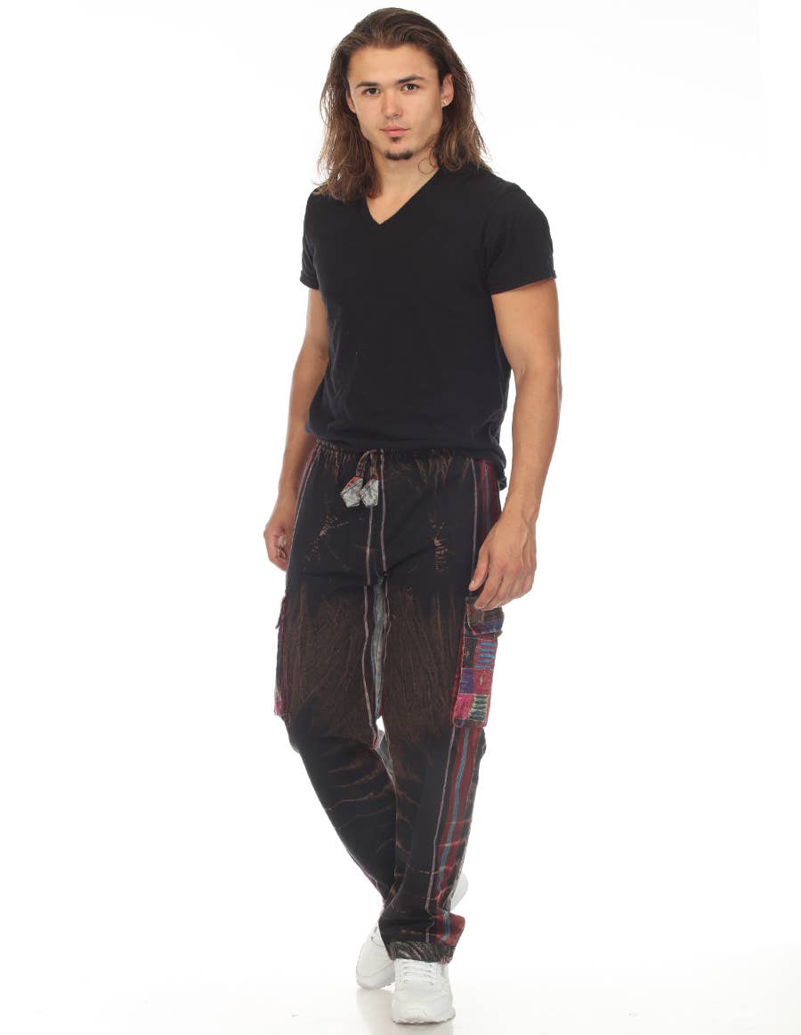 The Collection Royal / Royal Handicrafts - Vendita all'ingrosso Pantalone - Donna - Pantaloni Hippie Boho Hippie in cotone Stonewash14