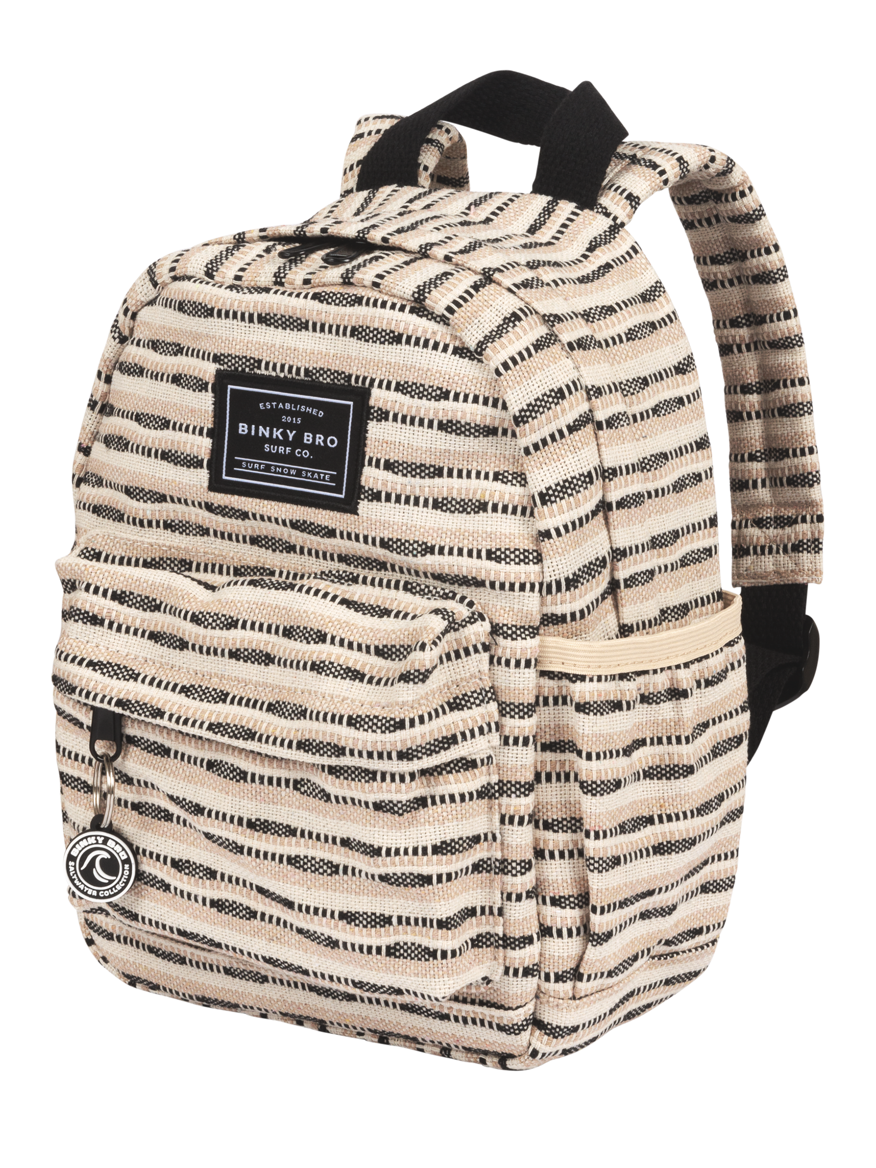 BinkyBro - Wholesale Backpack - Kids - Kids Backpack (Black Striped Canvas)2