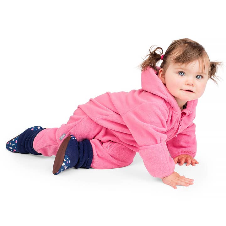 Jan & Jul - Wholesale Jumpsuit - Baby - Watermelon Pink | Fleece Suits2