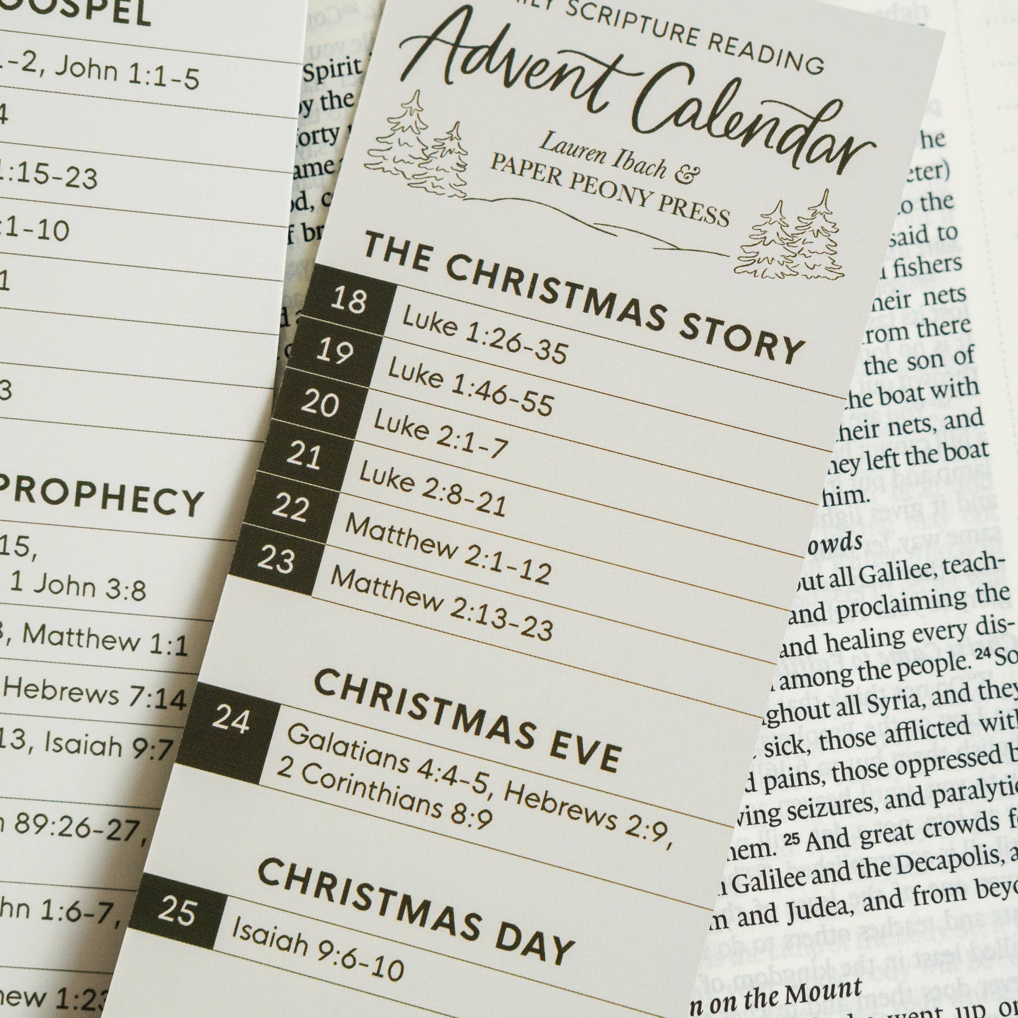 Lauren Ibach - Wholesale Bookmark - Scripture Reading Advent Calendar Bookmark1