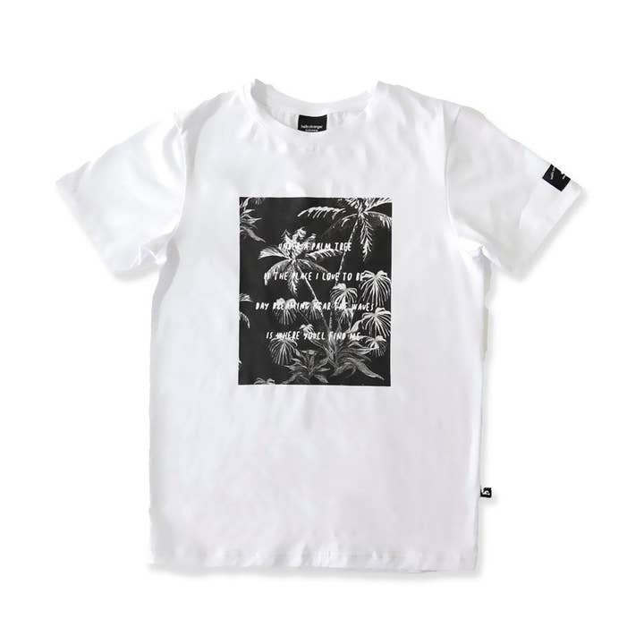 CAMISETA PALMS SS - Blanca para venta al por mayor de Hello Stranger Kidswear