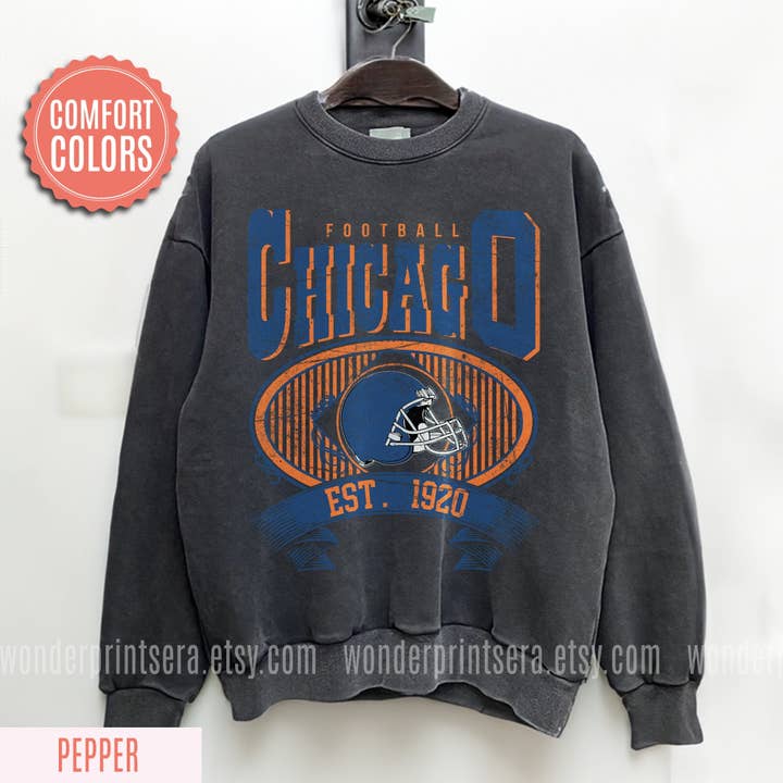 Retro Chicago Football Vintage Sweatshirt - Fan Gift for wholesale by TheKingShirt