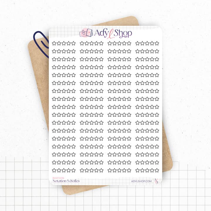 Autocolantes "5 estrelas" - Sistema de avaliação por estrelas por atacado de AdyLShop