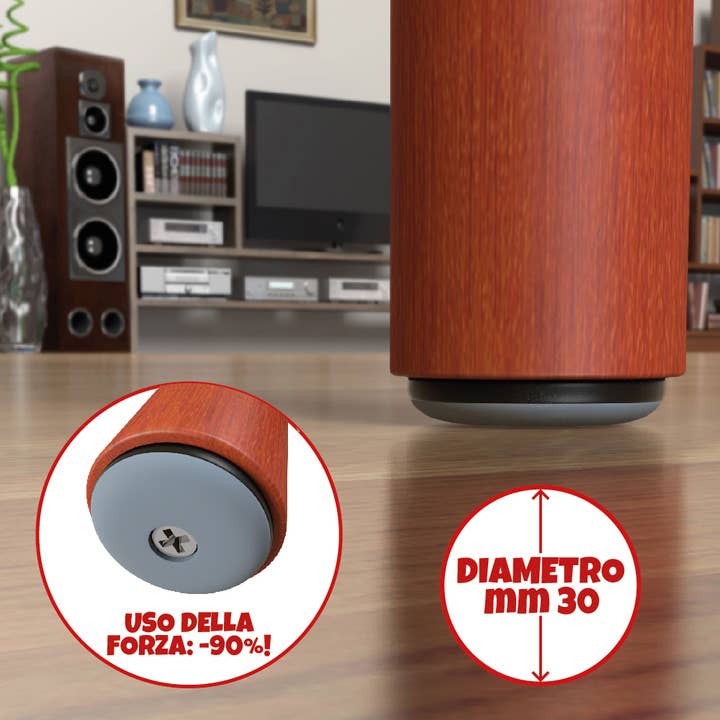 Movigliss Teflon 30 mm BL 4 pièces pour la vente par Idea Casa