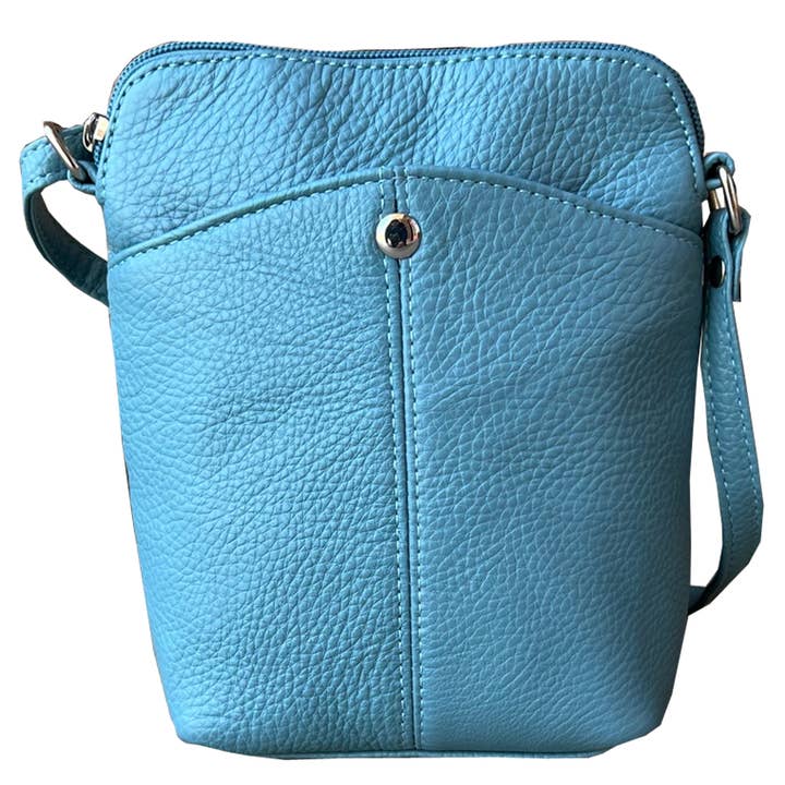 Roma Leathers, Inc. - Wholesale Crossbody Bag - Women's - W026 Cowhide Women Mini crossbody shoulder bag phone pouch