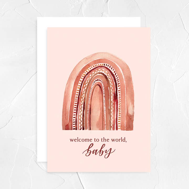 Welcome to the World, Baby Greeting Card for wholesale by Haley Elizabeth Design