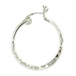 Hollow Hinged Hammered Hoop Available in Sizes 17mm-46mm for wholesale by Mark Steel Jewelry