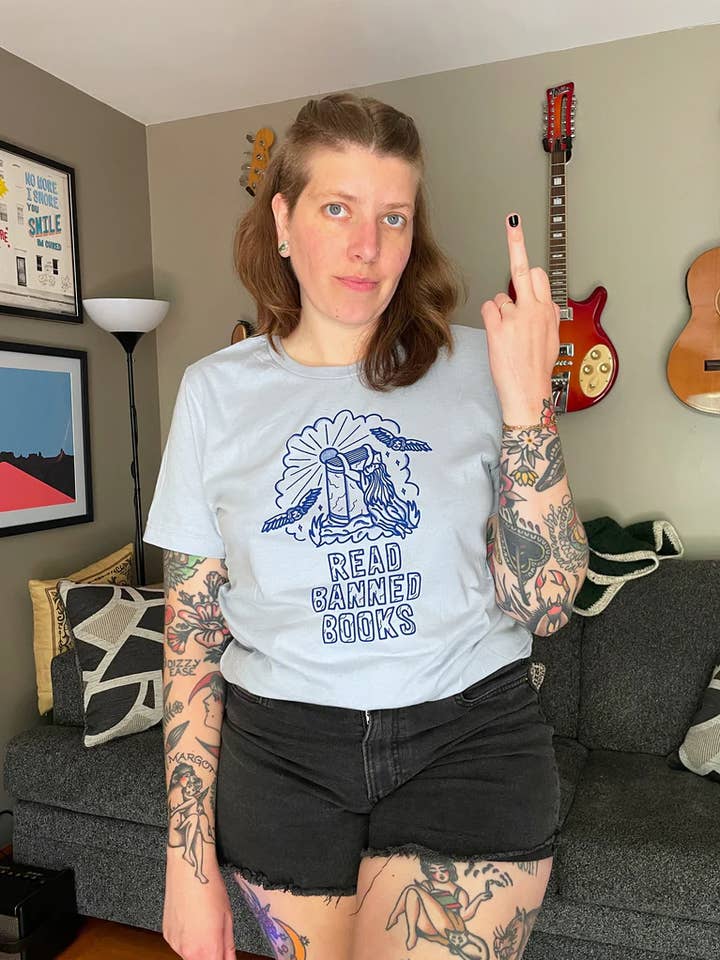 Read Banned Books Tee Shirt for wholesale by KWT Designs