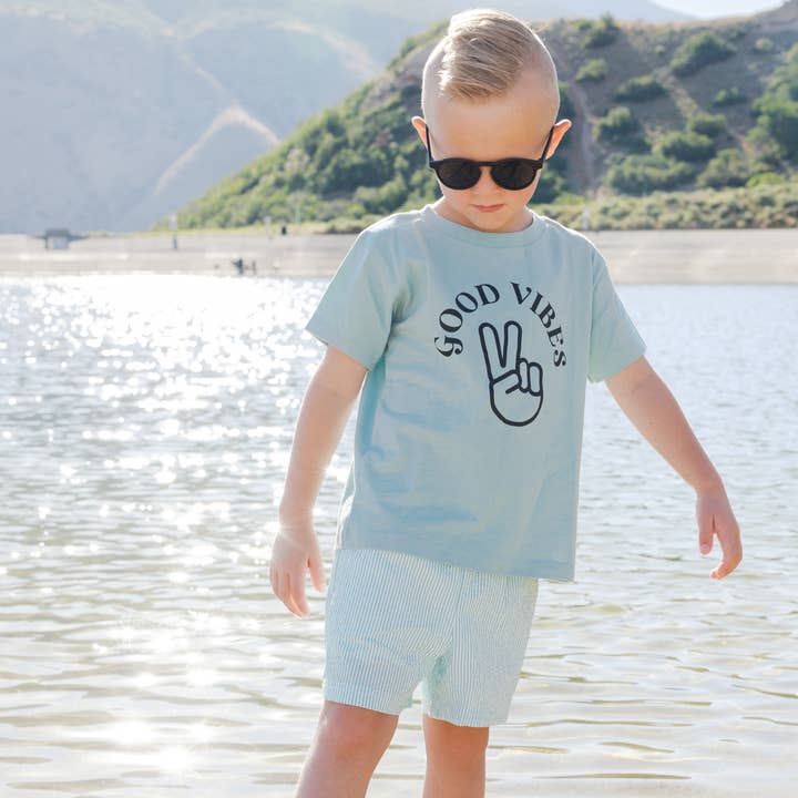Good Vibes Only Peace Sign Beach and Summer Shirt for wholesale by Benny & Ray Apparel