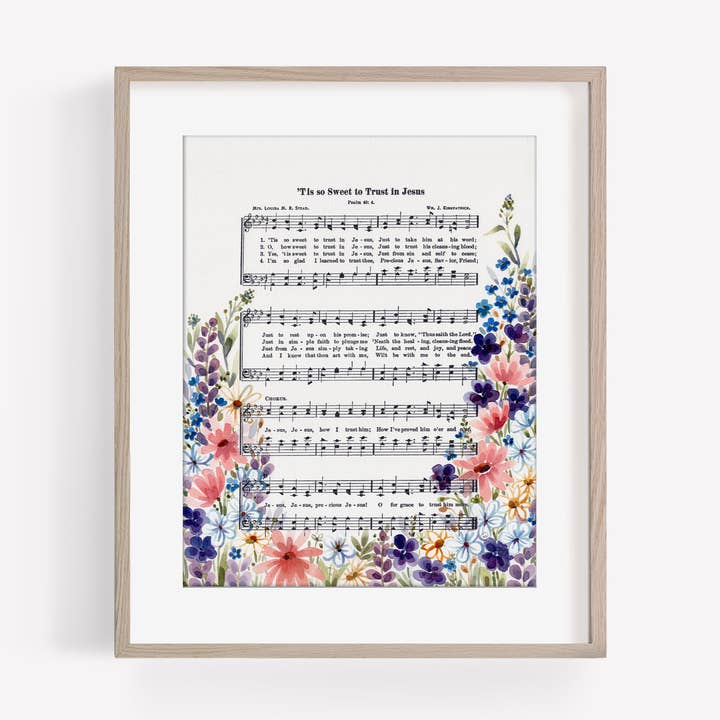 Marydean Draws - Wholesale Art Print - "Tis so Sweet" Watercolor Garden Flowers Art Print0