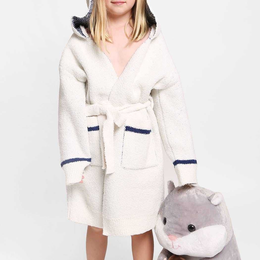 Fashion City - Wholesale Robe - Kids - Children's Multi Print Luxury Soft Hooded Robe1