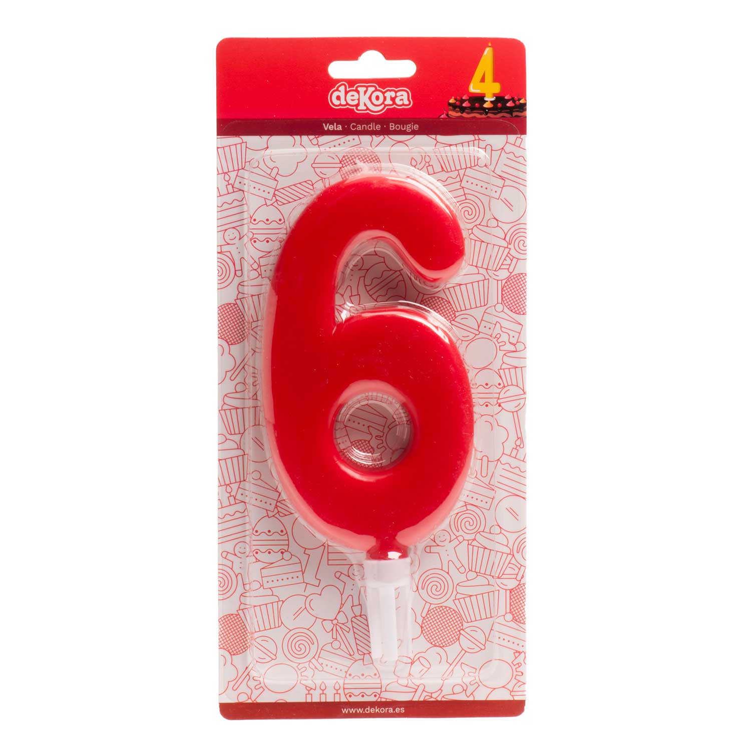 red Giant birthday candle for cakes, 15 cm for wholesale on Faire27