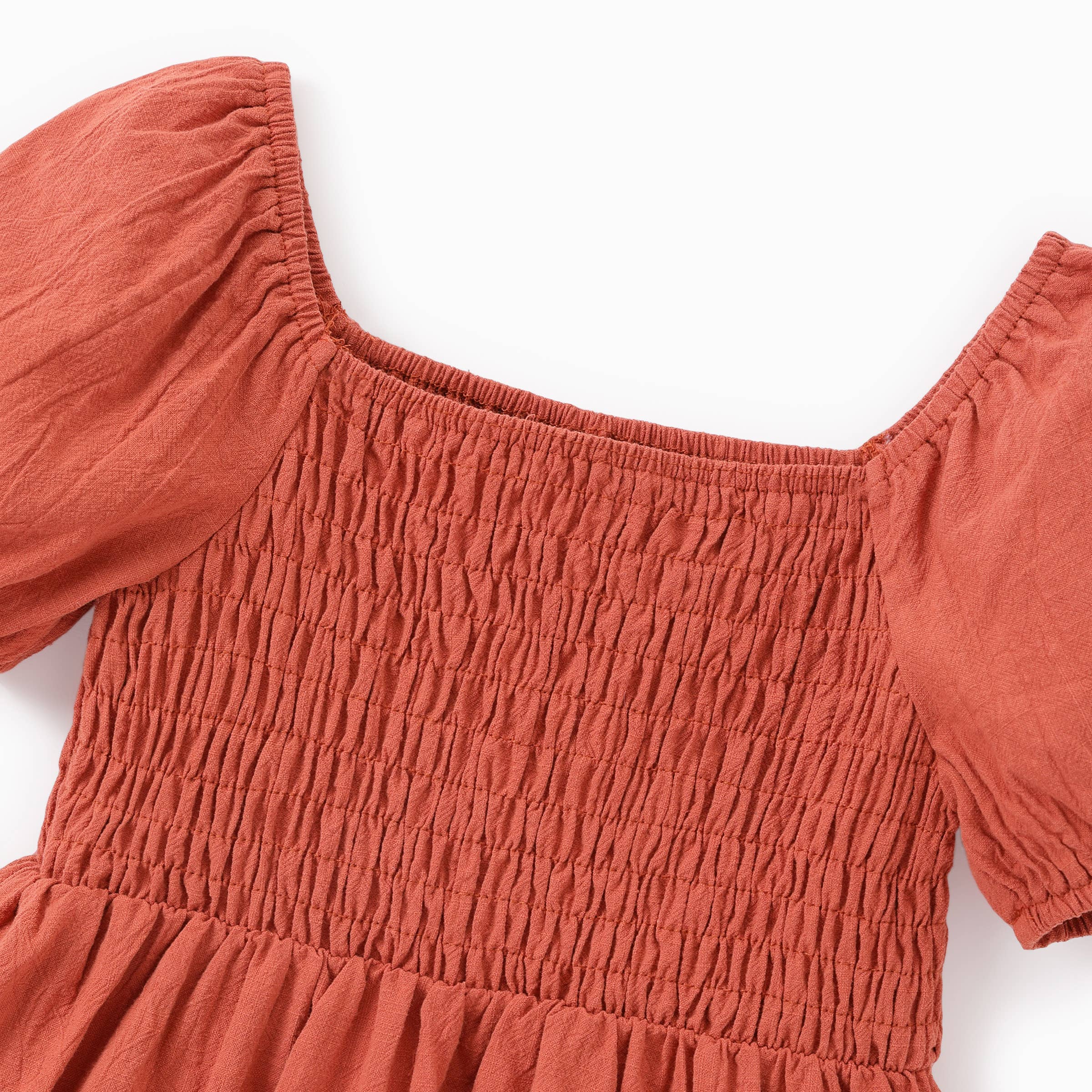 Orange Family Matching Plaid Shirt or Shirred Bodice Tiered Dress for wholesale on Faire20