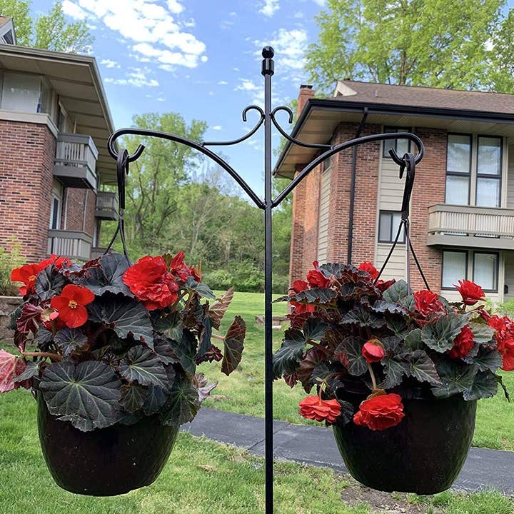 Ashman Online - Wholesale Outdoor Ornament/Decor - Ashman 91 Inch Adjustable Shepherds Hook with Twin Hooks 5/83