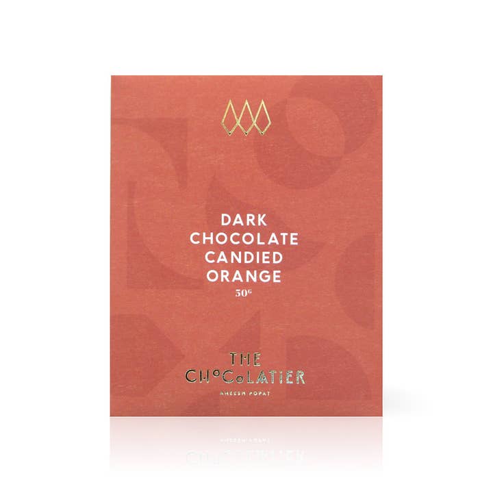 The Chocolatier – Barra de chocolate por atacado – Barra de Chocolate Amargo com Laranja Cristalizada 50 g1