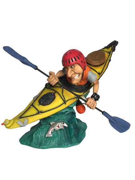 Small Kayak Figure - White Water (Small) for wholesale by Boutique ArtNika