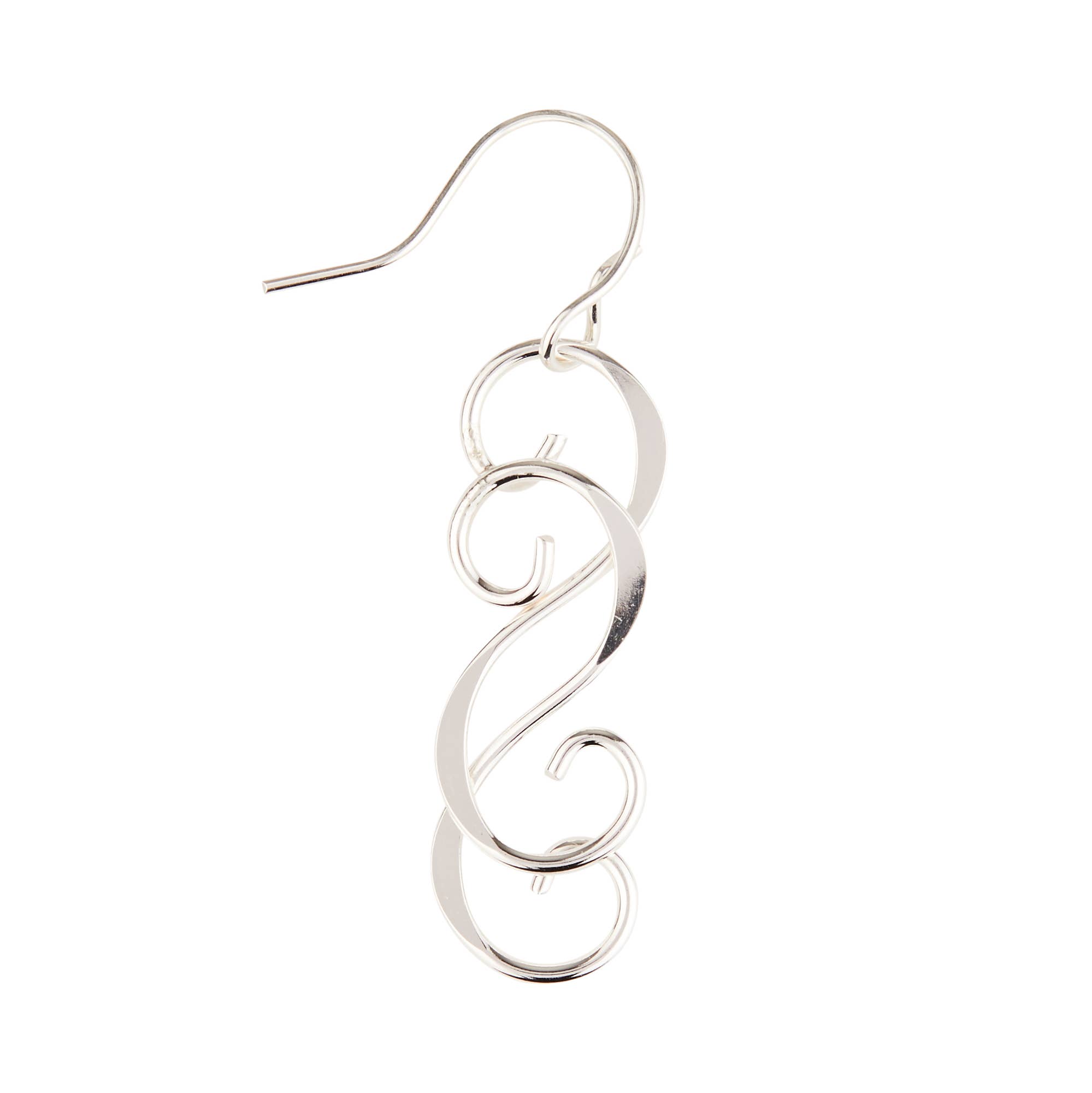 Mark Steel Jewelry - Vente Boucles d'oreilles pendantes - Boucles d'oreilles pendantes fantaisie à double volute2