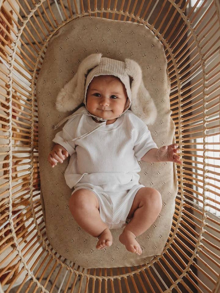 Mini & Me - Wholesale Bedding blanket – Kids & Baby - Mini & Me Heirloom Baby Blanket Natural Melange