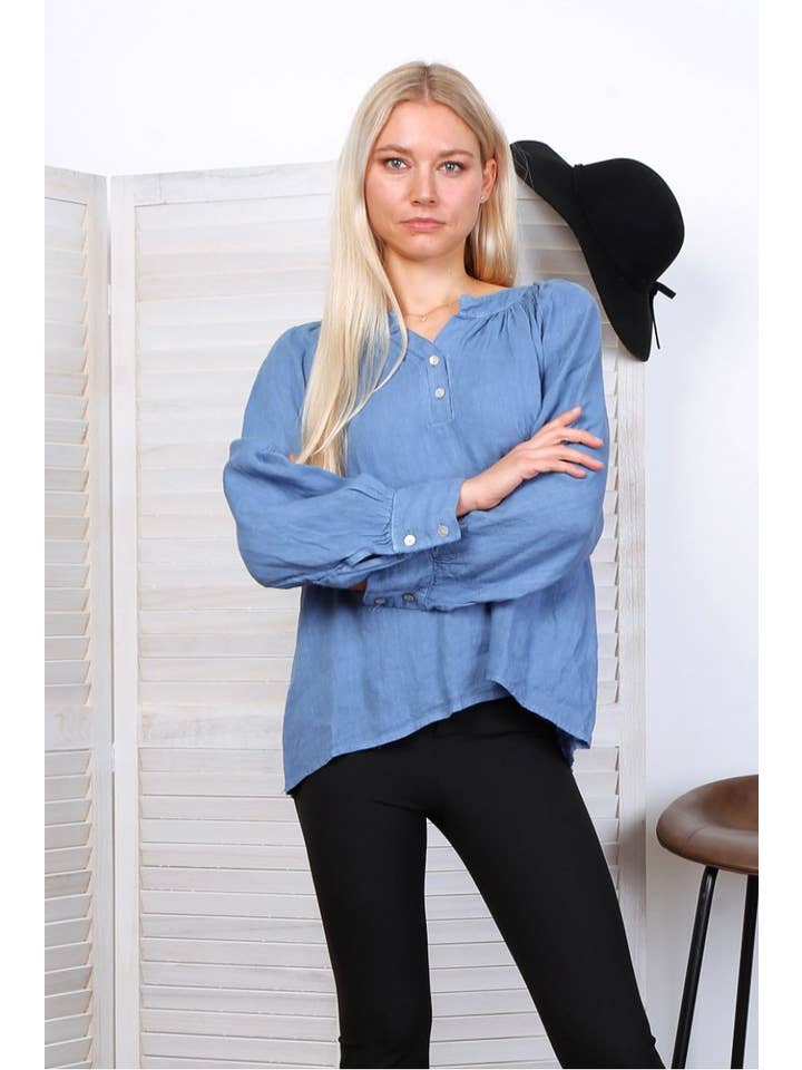 LÉA & LUC – wholesale Blus - Dam – Blus i 100 % linne REF.792312