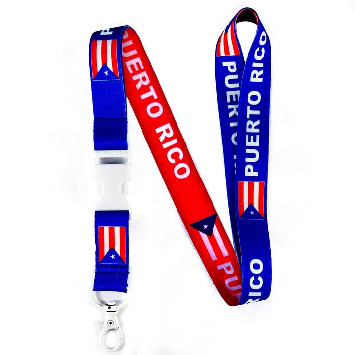 Eastex - Wholesale Lanyard - Unisex - Puerto Rico Red Blue Lanyard/Keychain Wholesale
