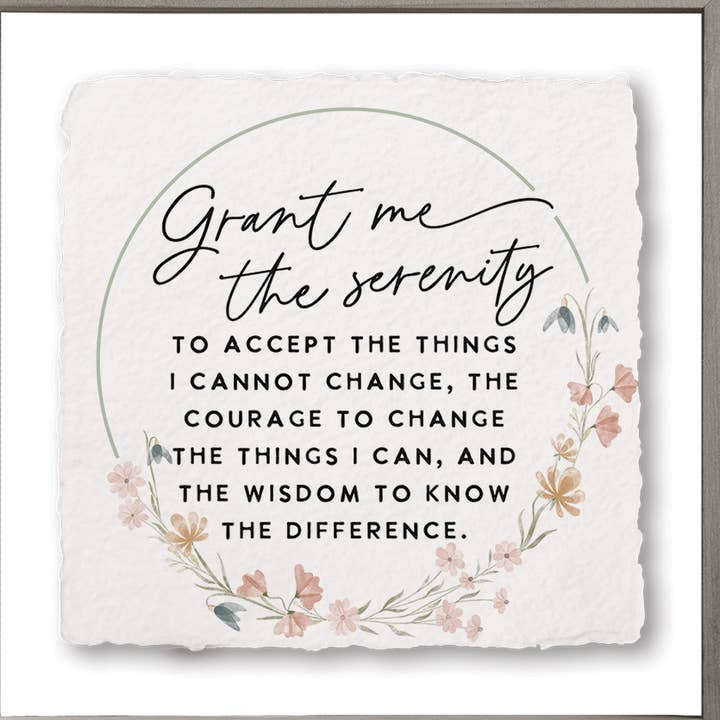 Serenity Prayer Floral - Praça de Arte Flutuante por atacado de Sincere Surroundings