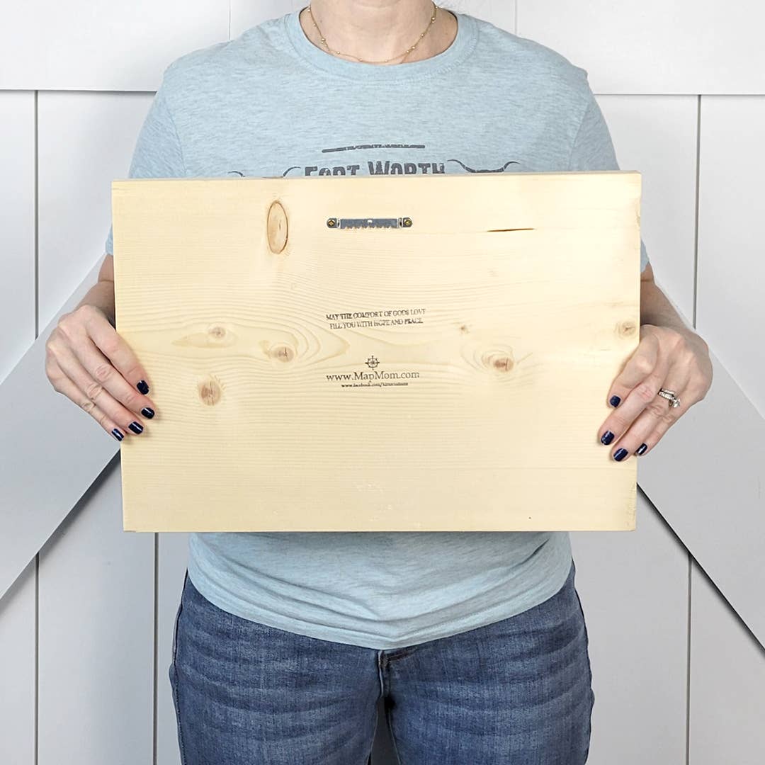 Map Mom - Wholesale Art Print - 11x16 Wood Plank Art- The World Is Your Oyster3