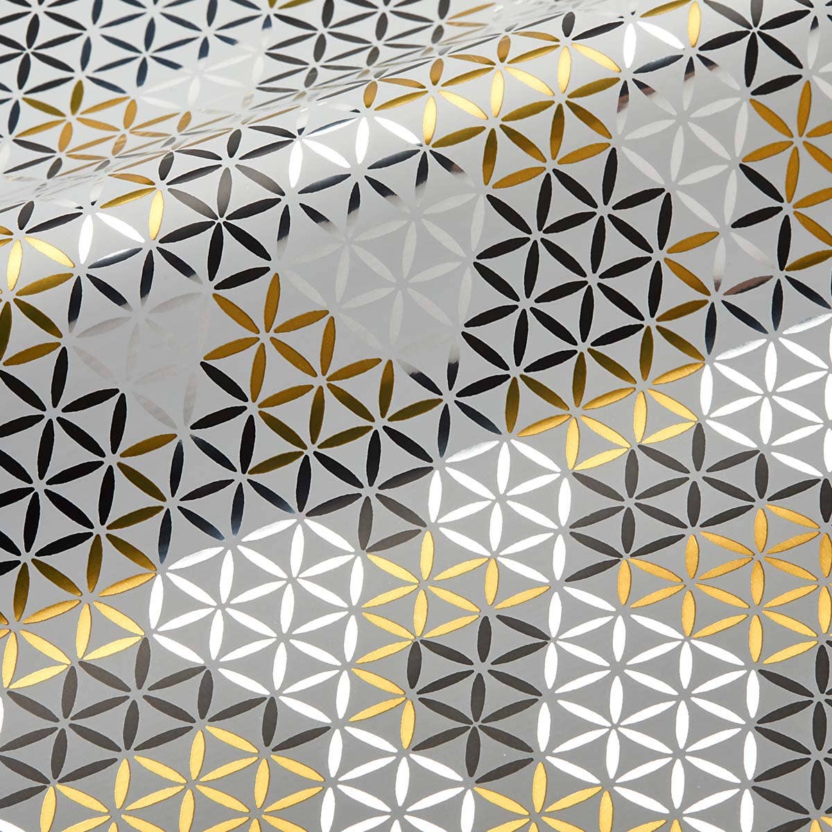 Draeger Paris - Wholesale Wrapping Paper Roll - Box of 40 Rolls - black and gold mirror.6