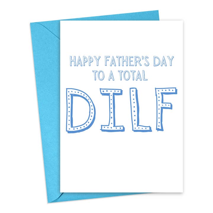 DILF Grappige vaderdagkaart voor echtgenoot Happy Father's Day voor wholesale door R is for Robo