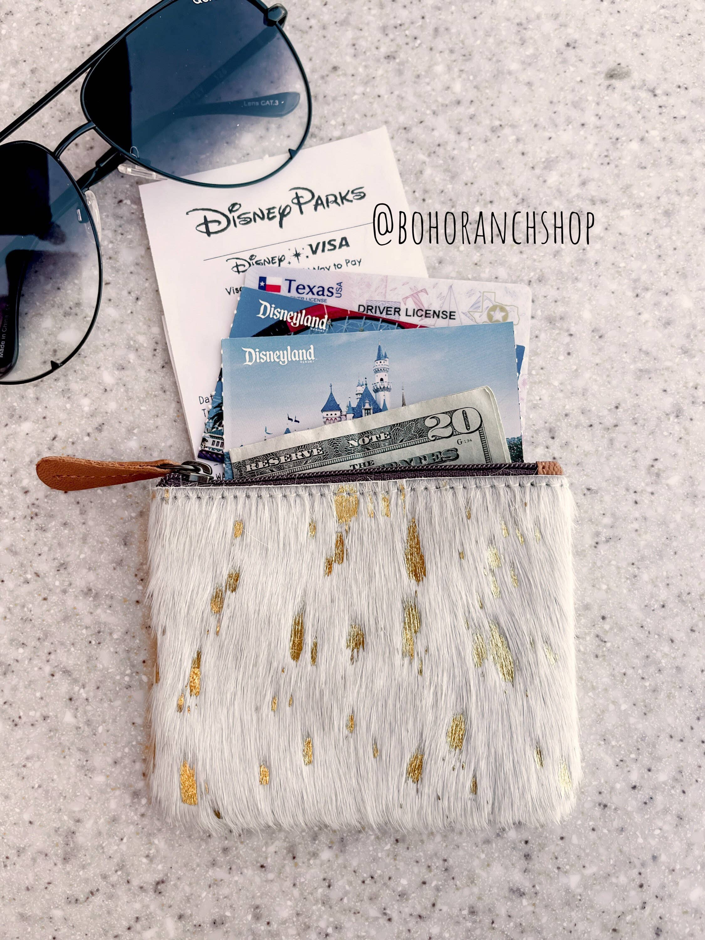 Boho Ranch Shop - Vente Porte-monnaie – femme - Pochette à monnaie en cuir de vachette occidental7