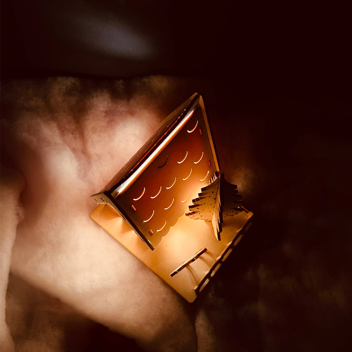 Squirrel Tacos Papercuts - Wholesale DIY Craft Kit - DIY Kit A Frame Chalet Christmas Holiday Decor candle holder11