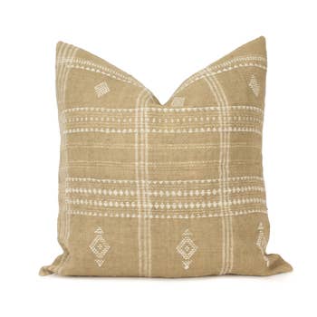 Diya Lumbar Ivory Indian Wool Pillow Cover Faire Com